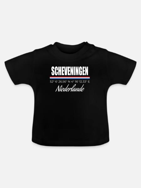 Scheveningen - Baby Bio-T-Shirt mit Rundhals - Schwarz