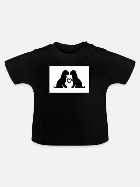Cocker Spaniel - Baby Bio-T-Shirt mit Rundhals - Schwarz