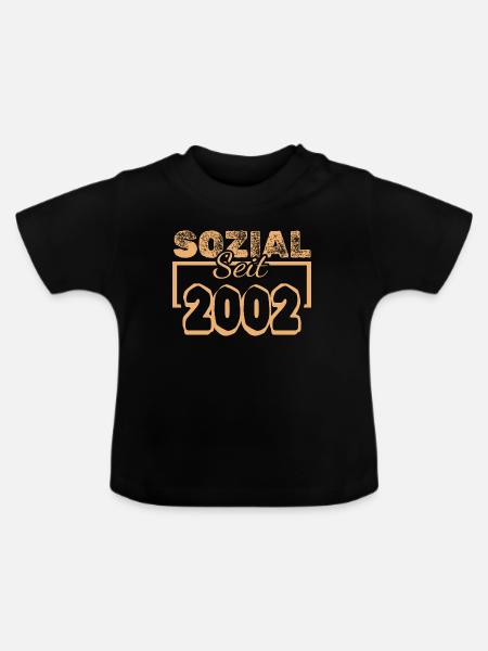 Sozialarbeiter 2002 - Baby Bio-T-Shirt mit Rundhals - Schwarz