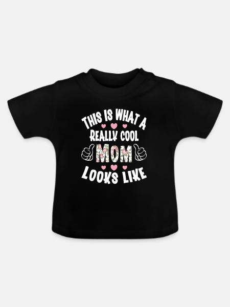 Mama - Baby Bio-T-Shirt mit Rundhals - Schwarz