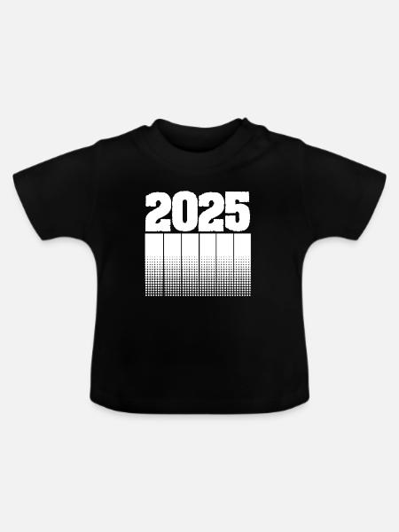 2025 2025 - Baby Bio-T-Shirt mit Rundhals - Schwarz