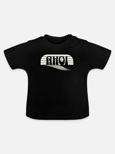 Ahoi - Baby Bio-T-Shirt mit Rundhals - Schwarz