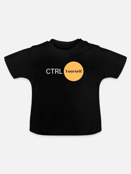 CTRL Sich selbst - Baby Bio-T-Shirt mit Rundhals - Schwarz