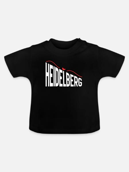 Heidelberg - Baby Bio-T-Shirt mit Rundhals - Schwarz