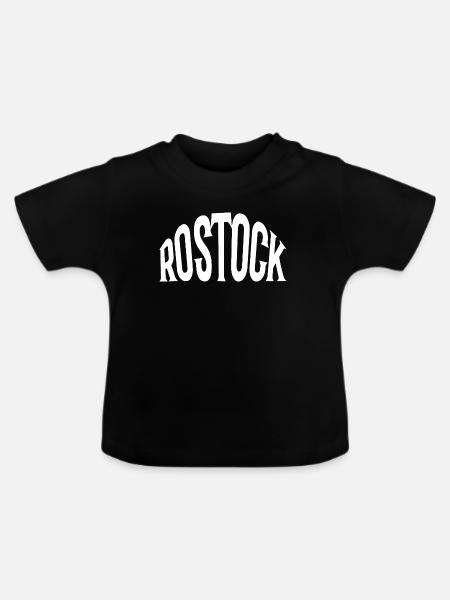 Rostock - Baby Bio-T-Shirt mit Rundhals - Schwarz