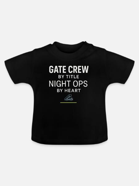 Nachtschichtrampe Des Bodenpersonals Am - Baby Bio-T-Shirt mit Rundhals - Schwarz