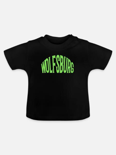 Wolfsburg - Baby Bio-T-Shirt mit Rundhals - Schwarz