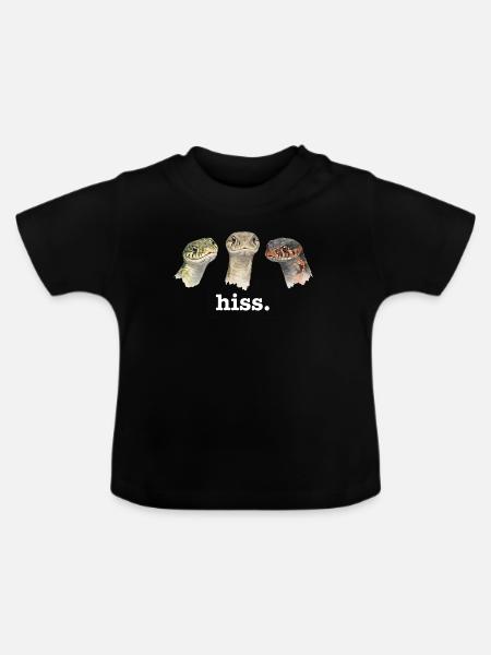 Schlangenzischen Lustiges Schlangenliebhaber Lusti - Baby Bio-T-Shirt mit Rundhals - Schwarz