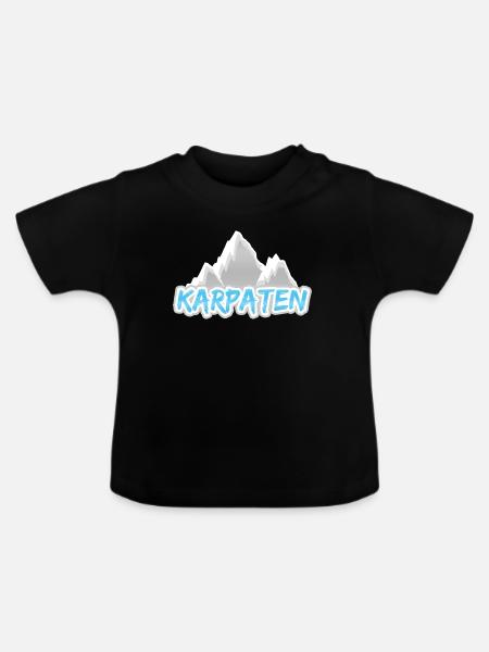 Berg Karpaten - Baby Bio-T-Shirt mit Rundhals - Schwarz