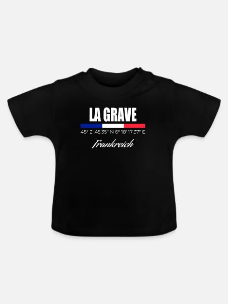 La Grave - Baby Bio-T-Shirt mit Rundhals - Schwarz
