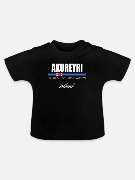 Akureyri - Baby Bio-T-Shirt mit Rundhals - Schwarz
