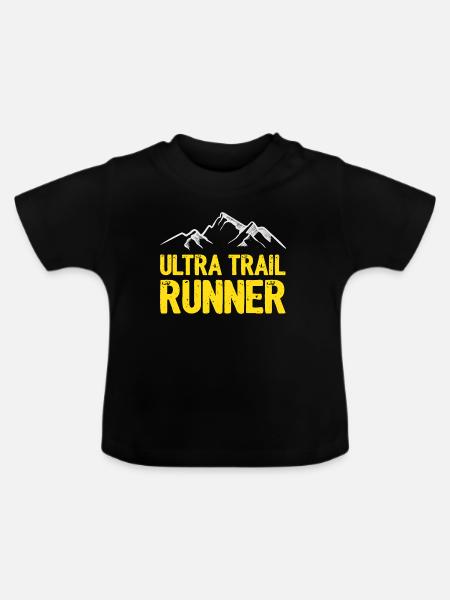 Ultra Trail Runner - Baby Bio-T-Shirt mit Rundhals - Schwarz