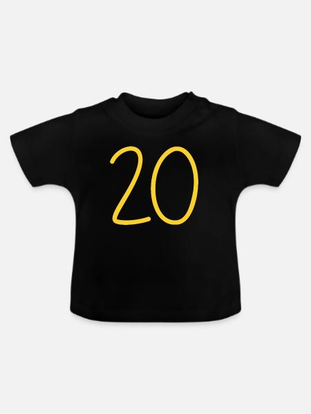20 - Baby Bio-T-Shirt mit Rundhals - Schwarz