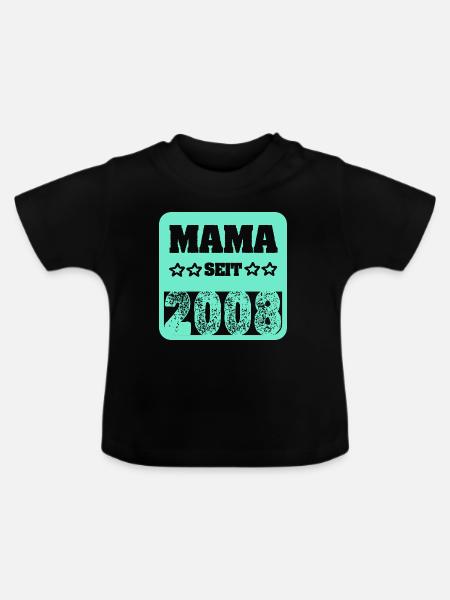 2008 - Baby Bio-T-Shirt mit Rundhals - Schwarz
