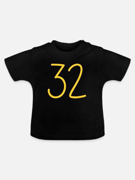 32 - Baby Bio-T-Shirt mit Rundhals - Schwarz