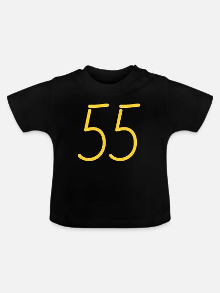 55 - Baby Bio-T-Shirt mit Rundhals - Schwarz