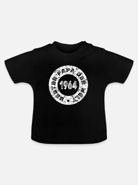 1964 - Baby Bio-T-Shirt mit Rundhals - Schwarz