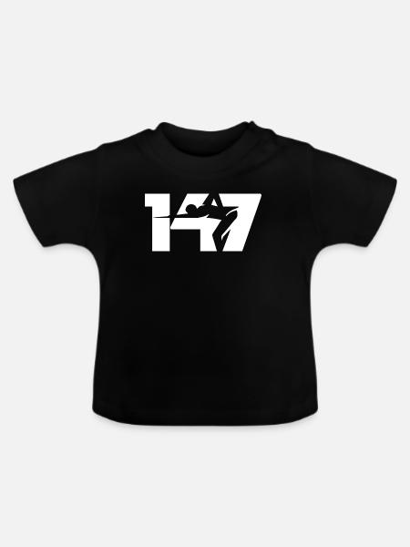 147 Snooker-Ikone (Weiß) - Baby Bio-T-Shirt mit Rundhals - Schwarz