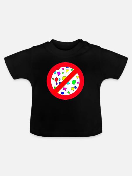 Nur SSMK-Logo - Baby Bio-T-Shirt mit Rundhals - Schwarz