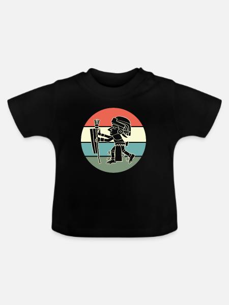 aztec Maya kalender Inka - Baby Bio-T-Shirt mit Rundhals - Schwarz