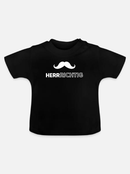 Ich bin ein Mann - Baby Bio-T-Shirt mit Rundhals - Schwarz