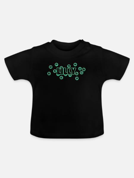 Lustig Lilly - Baby Bio-T-Shirt mit Rundhals - Schwarz