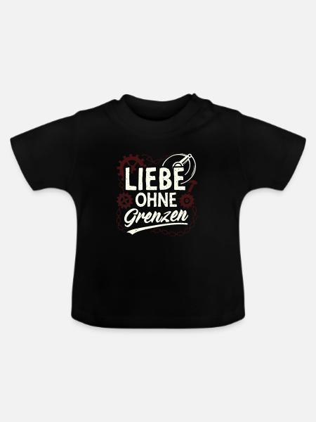 Liebe Ohne Grenzen Gear - Baby Bio-T-Shirt mit Rundhals - Schwarz