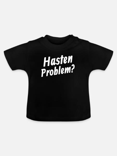 Hasten Problem - Baby Bio-T-Shirt mit Rundhals - Schwarz