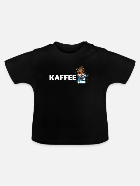 Kaffee Mascot Splash - Baby Bio-T-Shirt mit Rundhals - Schwarz