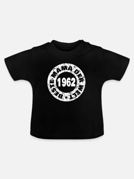 1962 - Baby Bio-T-Shirt mit Rundhals - Schwarz