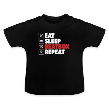 Beatbox - Baby Organic T-Shirt with Round Neck - black - Front