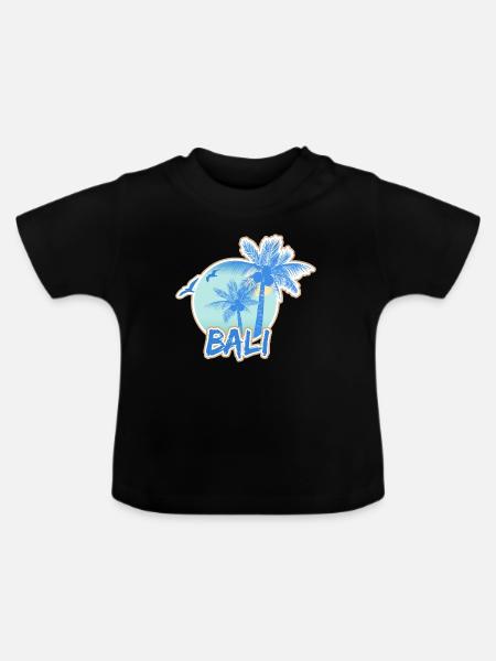 Urlaub Bali - Baby Bio-T-Shirt mit Rundhals - Schwarz
