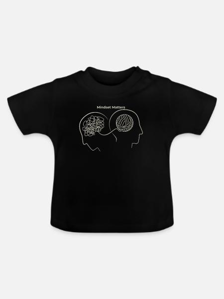 Mindset Matters: Gedankenknoten - Baby Bio-T-Shirt mit Rundhals - Schwarz