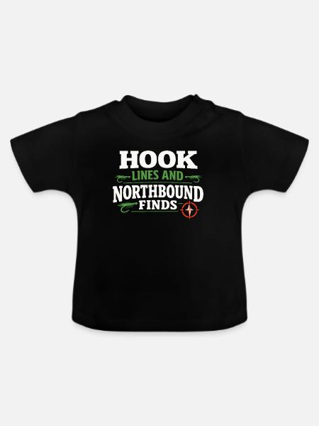 Fliegenfischen In Nordgewässern – - Baby Bio-T-Shirt mit Rundhals - Schwarz