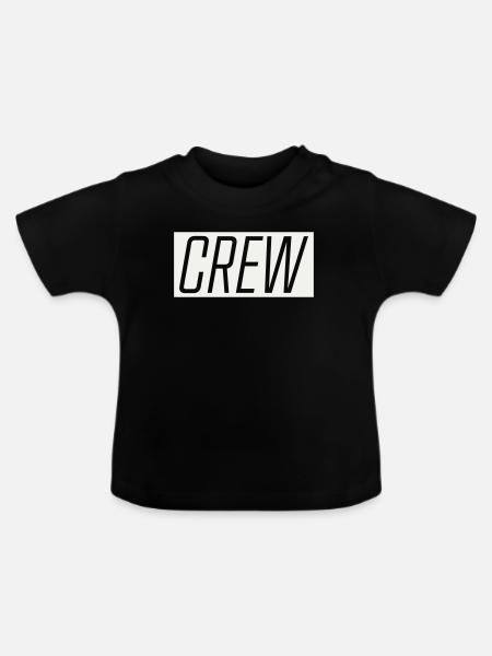 Crew  - Baby Bio-T-Shirt mit Rundhals - Schwarz