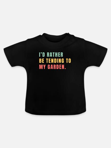 Gartenarbeit - Baby Bio-T-Shirt mit Rundhals - Schwarz