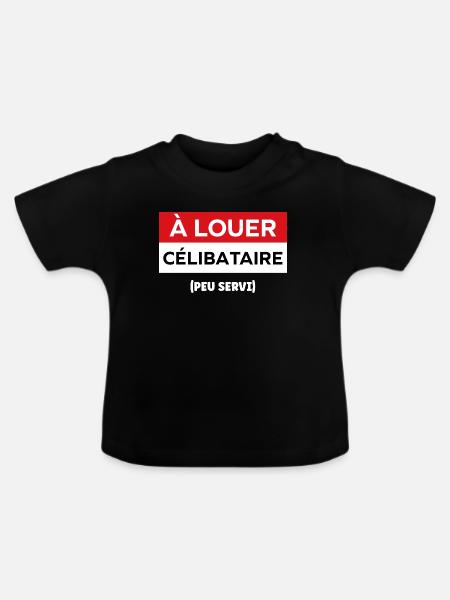 Junggeselle - Baby Bio-T-Shirt mit Rundhals - Schwarz