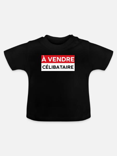 Junggeselle - Baby Bio-T-Shirt mit Rundhals - Schwarz