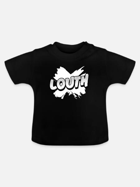 County Louth, Irland - Baby Bio-T-Shirt mit Rundhals - Schwarz