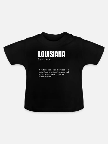 Louisiana Kulturexplosion Shirt - Baby Bio-T-Shirt mit Rundhals - Schwarz