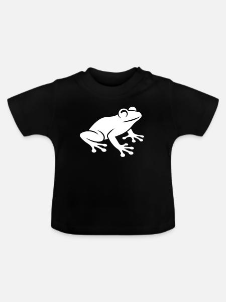 Frosch Symbol - Baby Bio-T-Shirt mit Rundhals - Schwarz