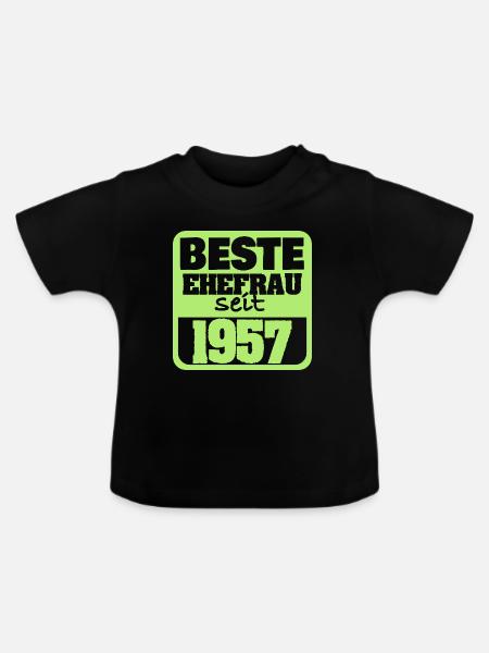 Verliebt 1957 - Baby Bio-T-Shirt mit Rundhals - Schwarz