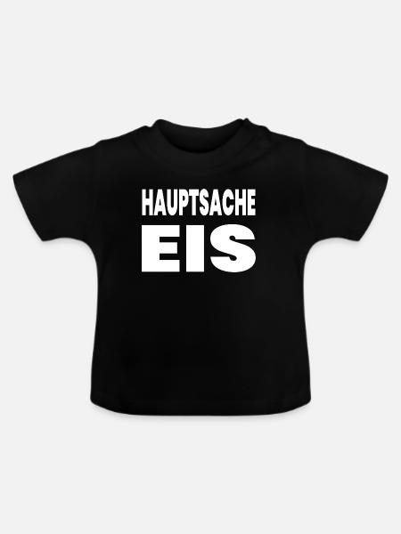 Eis - Baby Bio-T-Shirt mit Rundhals - Schwarz