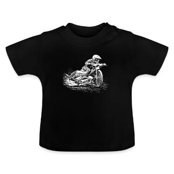 Speedway Speedway – Motorradrennen - Baby Bio-T-Shirt mit Rundhals - Schwarz - Vorne