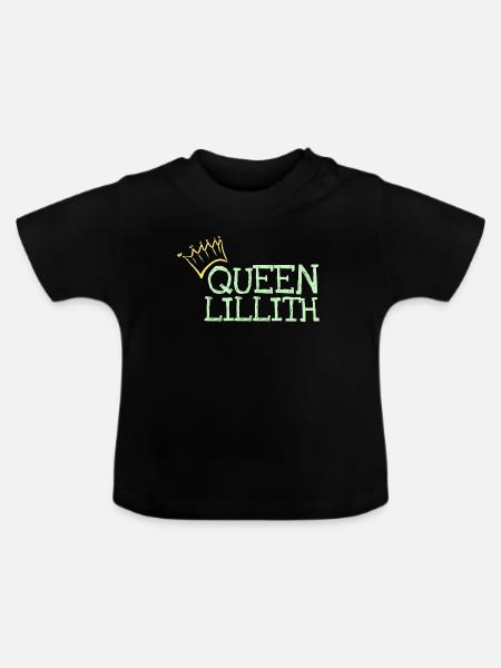 Lillith - Baby Bio-T-Shirt mit Rundhals - Schwarz