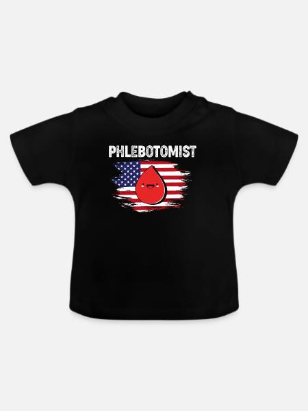 Pflege Pfleger Pflegerin Blutentnahme Phlebotomist - Baby Bio-T-Shirt mit Rundhals - Schwarz