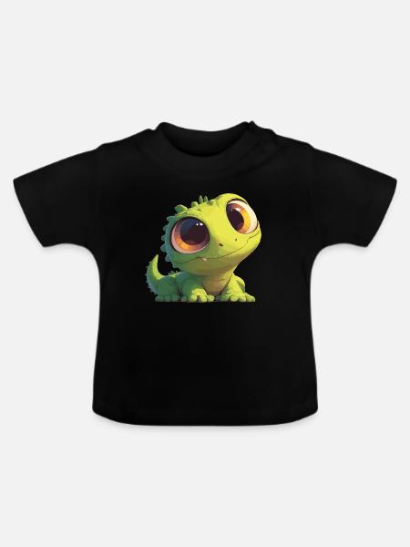 Eidechsen Eidechse - Baby Bio-T-Shirt mit Rundhals - Schwarz