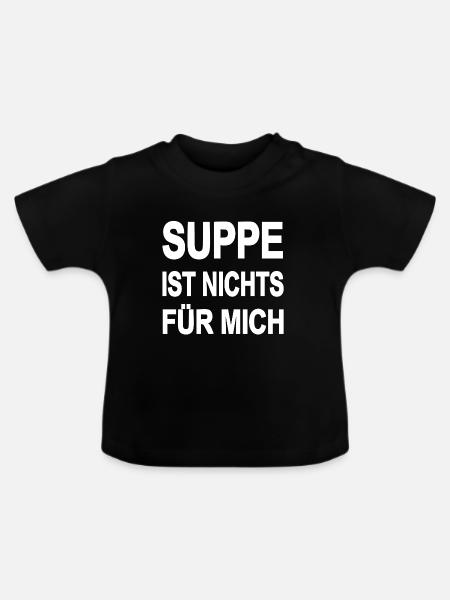 Suppe - Baby Bio-T-Shirt mit Rundhals - Schwarz