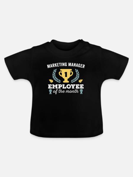 Marketingleiter Mitarbeiter des Monats - Baby Bio-T-Shirt mit Rundhals - Schwarz