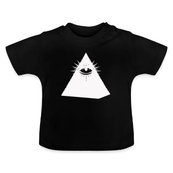 Pyramidenauge Symbol Illuminati - Baby Bio-T-Shirt mit Rundhals - Schwarz - Vorne